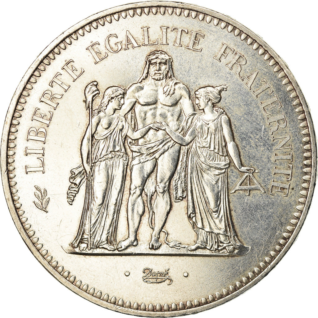 Coin, France, Hercule, 50 Francs, 1974, Paris, AU(55-58), Silver, KM:941.1