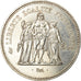 Coin, France, Hercule, 50 Francs, 1974, Paris, AU(55-58), Silver, KM:941.1