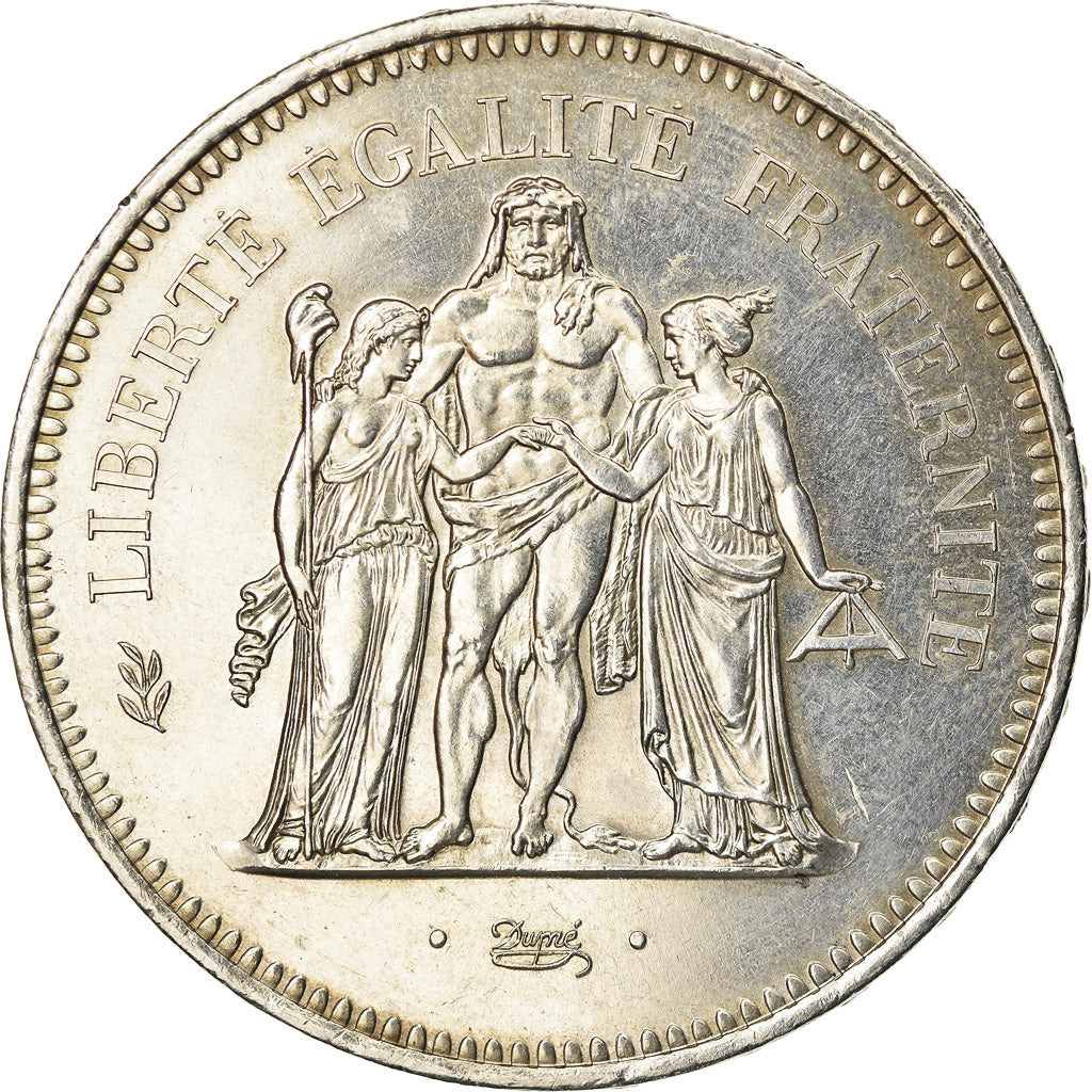 Moneta, Francia, Hercule, 50 Francs, 1978, Paris, SPL-, Argento, KM:941.1