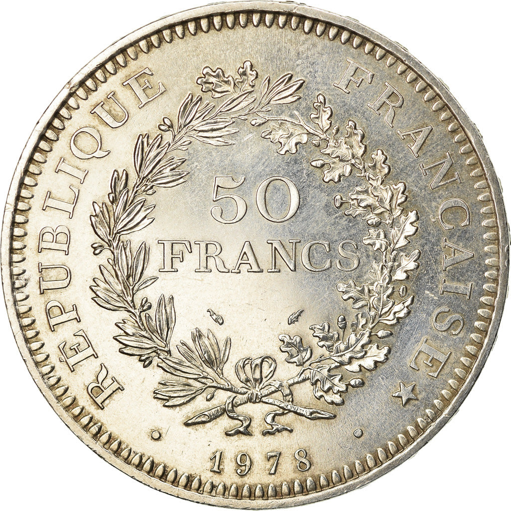 Moneta, Francia, Hercule, 50 Francs, 1978, Paris, SPL-, Argento, KM:941.1