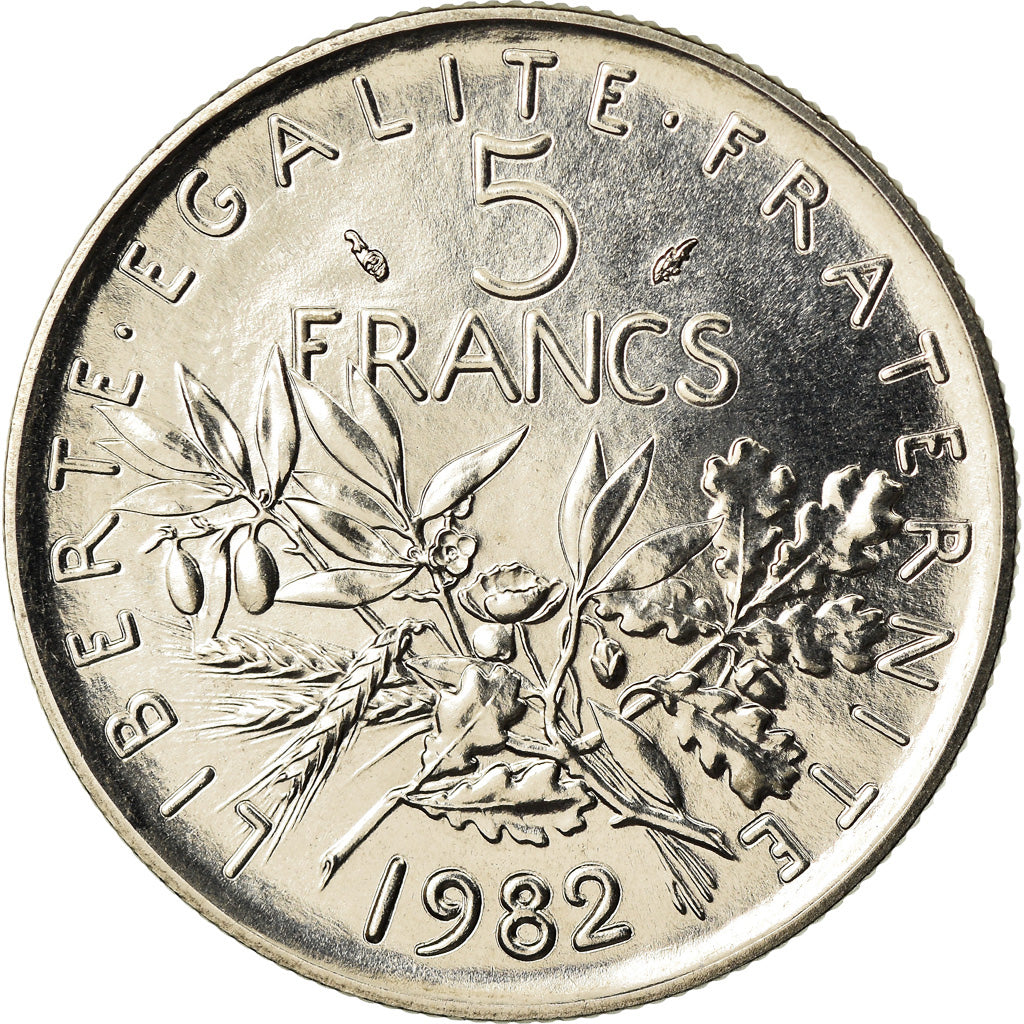 Coin, France, Semeuse, 5 Francs, 1982, Paris, FDC, MS(65-70), Nickel Clad