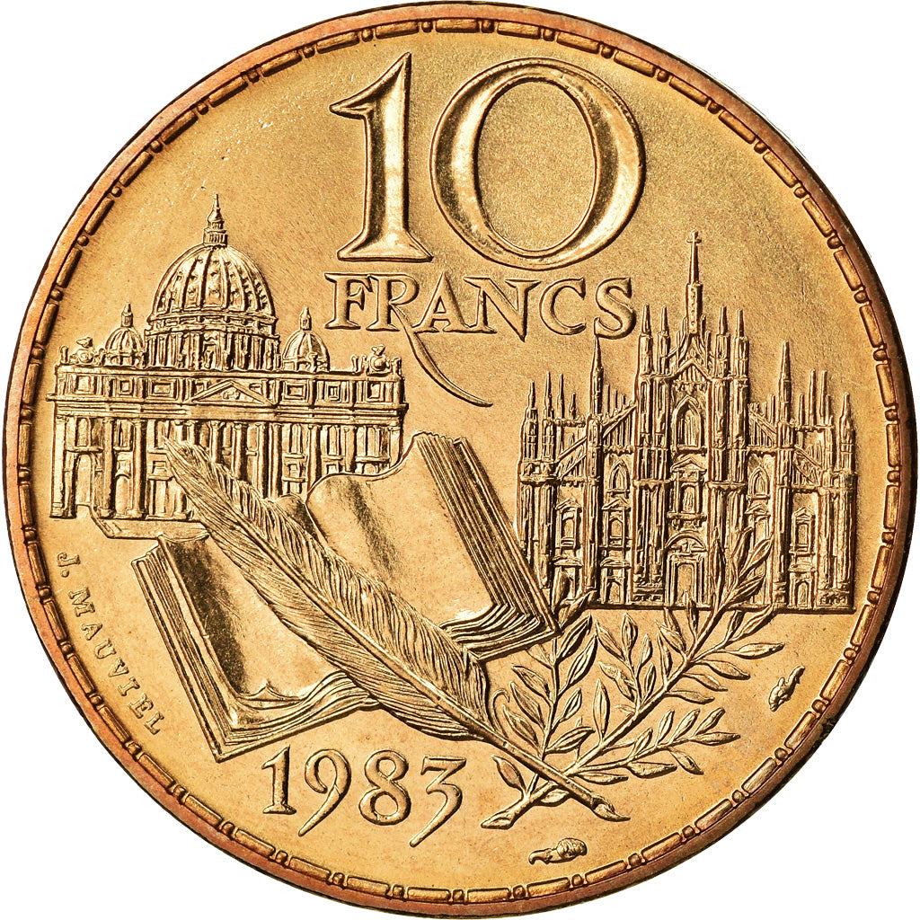 Monnaie, France, Stendhal, 10 Francs, 1983, Paris, FDC, Nickel-Bronze