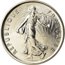 Moeda, França, Semeuse, 5 Francs, 1983, Paris, MS(65-70), Cobre-Níquel