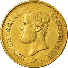Coin, Brazil, Pedro II, 20000 Reis, 1851, EF(40-45), Gold, KM:463