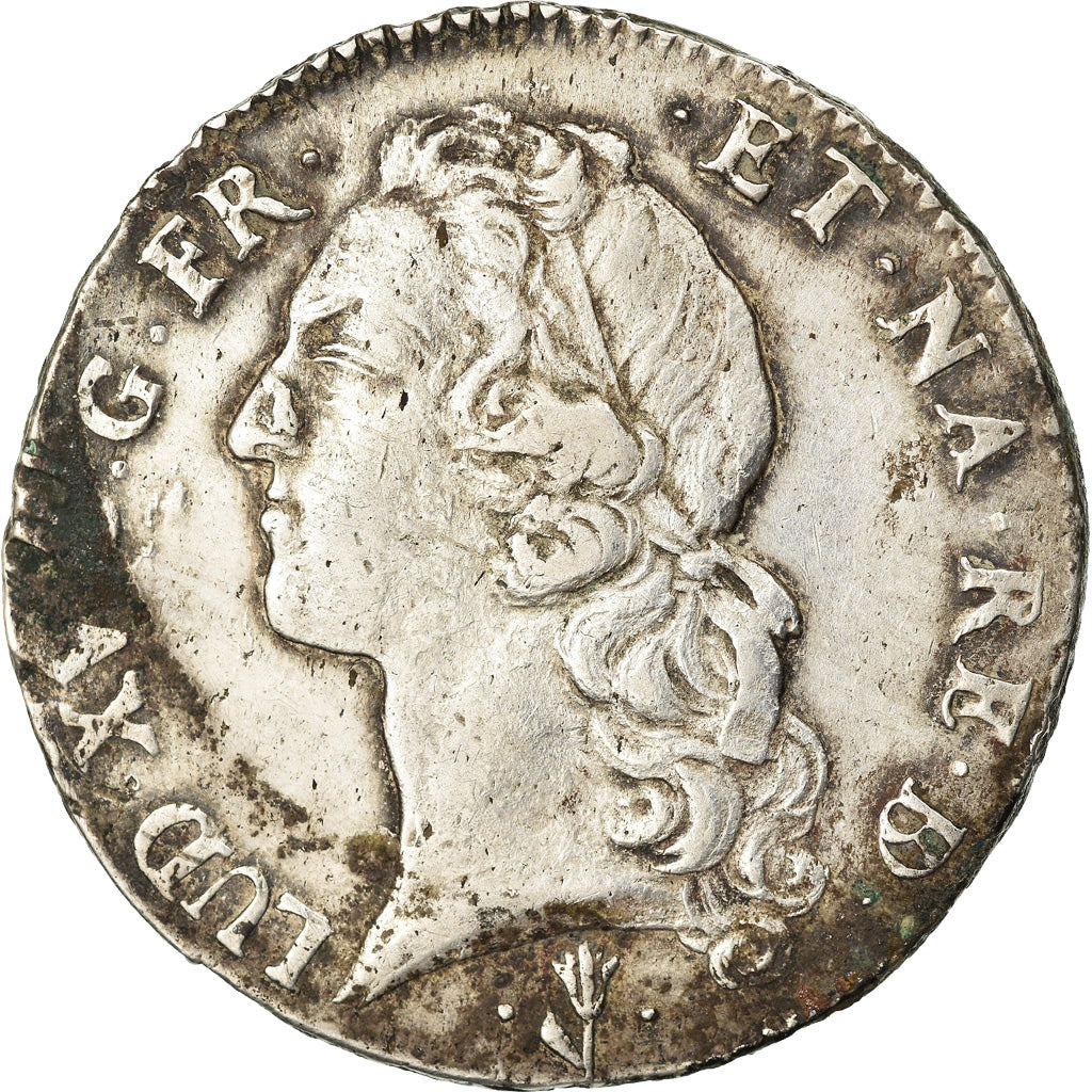 Coin, France, Louis XV, Écu de Béarn au bandeau, Ecu, 1748, Pau, Rare