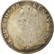 Moeda, França, Louis XV, 1/2 Écu aux branches d'olivier, 1/2 ECU, 44 Sols