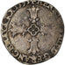 Moneta, Francja, Henri IV, 1/4 d'écu à la croix feuillue de face, 1595