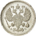 Coin, Russia, Nicholas II, 10 Kopeks, 1915, AU(55-58), Silver, KM:20a.3