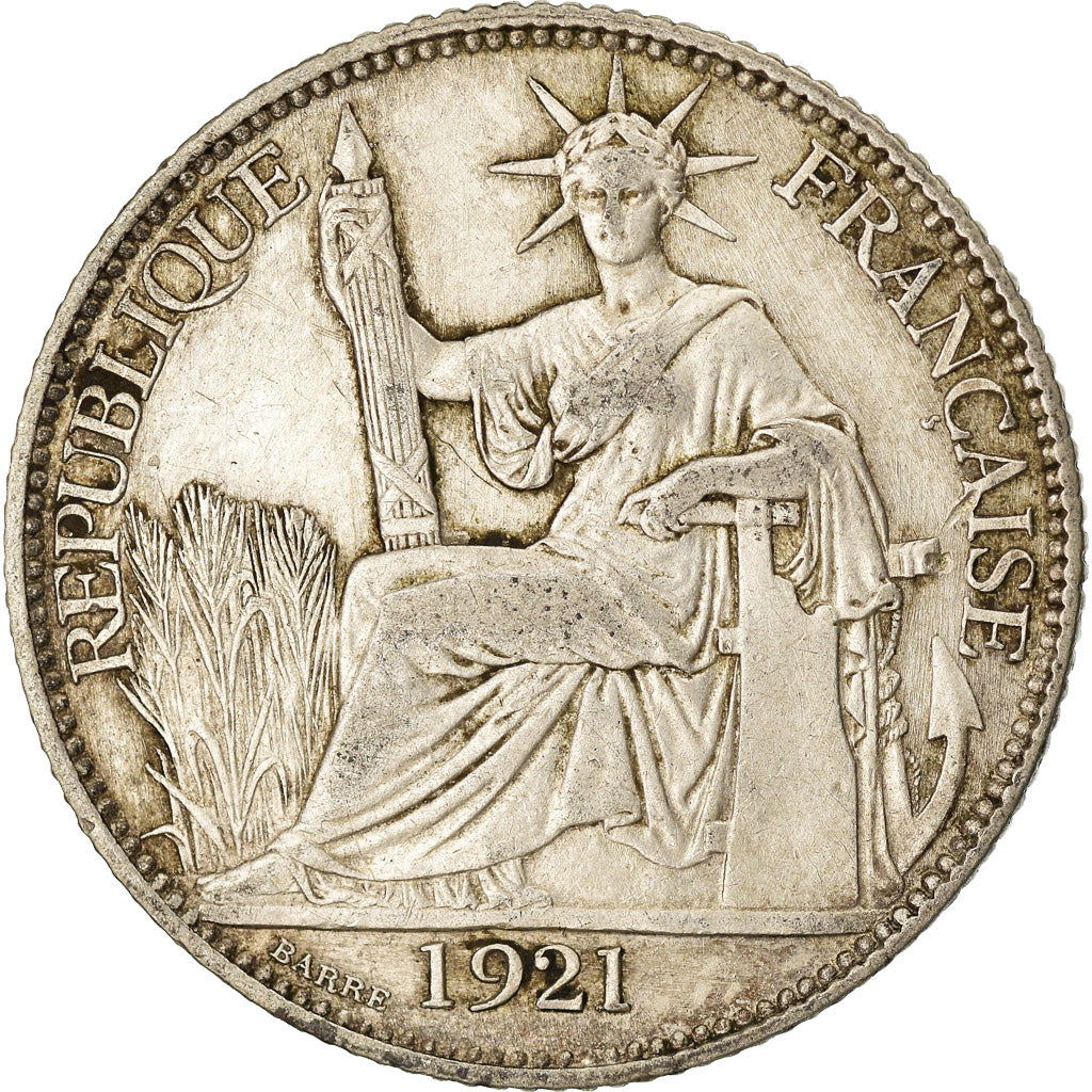 Coin, FRENCH INDO-CHINA, 20 Cents, 1921, Paris, EF(40-45), Silver, KM:17.1