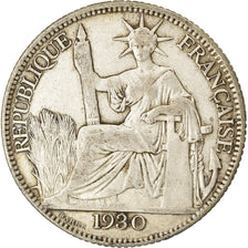 Moneda, INDOCHINA FRANCESA, 20 Cents, 1930, Paris, BC+, Plata, KM:17.1