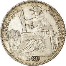 Coin, FRENCH INDO-CHINA, 20 Cents, 1930, Paris, VF(30-35), Silver, KM:17.1