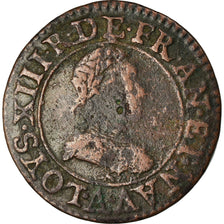 Munten, Frankrijk, Louis XIII, Double tournois, buste enfantin, Double Tournois