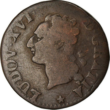 Monnaie, France, Louis XVI, Liard, Liard, 1789, Lille, TB, Cuivre, Gadoury:348