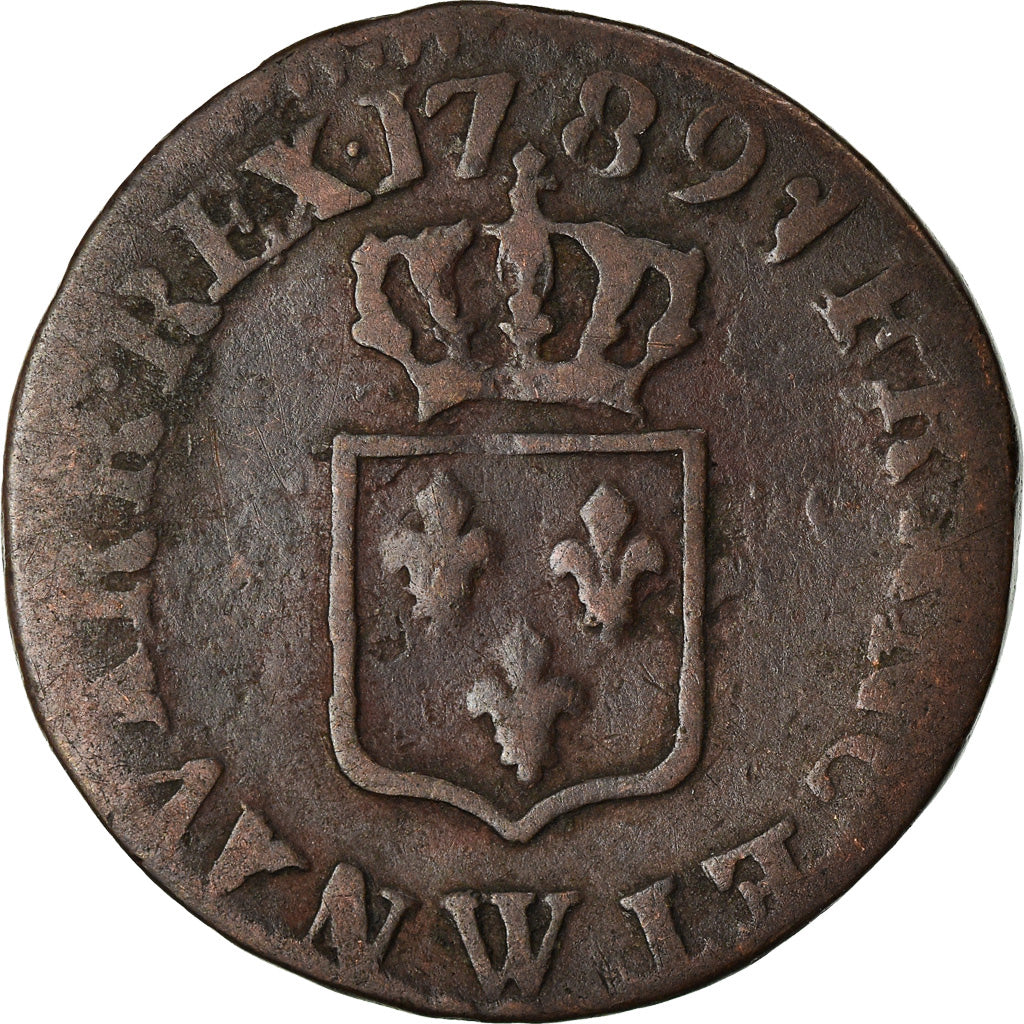 Monnaie, France, Louis XVI, Liard, Liard, 1789, Lille, TB, Cuivre, Gadoury:348