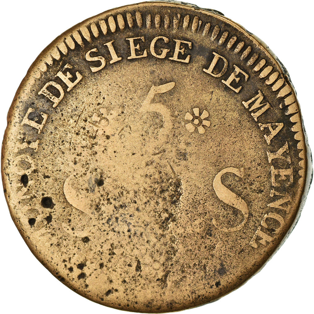 Coin, German States, MAINZ, Friedrich Karl Josef, 5 Sols, 1793, Mayence