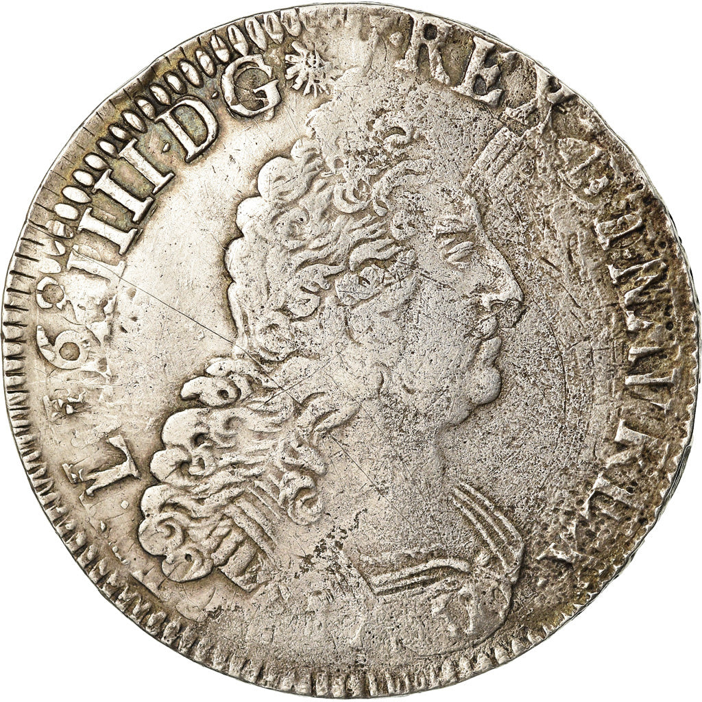 Münze, Frankreich, Louis XIV, Ecu aux 8 L, Uncertain date, Uncertain Mint, S+