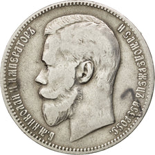 RUSSIA, Rouble, 1898, St. Petersburg, KM #59.3, VF(30-35), Silver, 19.72