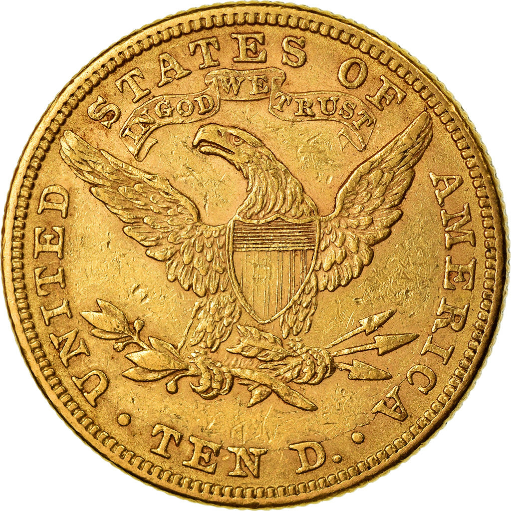 Coin, United States, Coronet Head, $10, Eagle, 1881, U.S. Mint, Philadelphia
