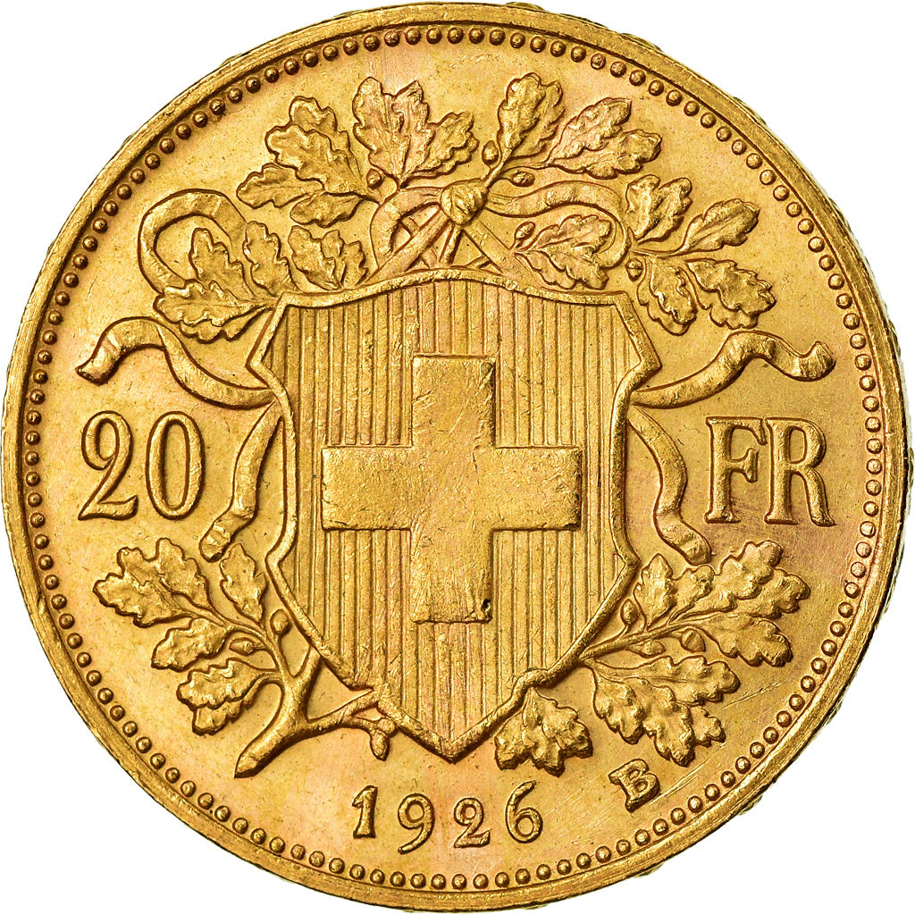 Moneda, Suiza, 20 Francs, 1926, Bern, EBC+, Oro, KM:35.1