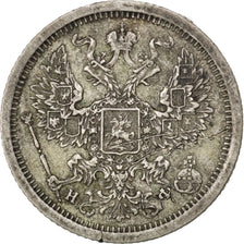 Russie, Alexandre II, 20 Kopeks 1881 SPB, KM Y22a.1