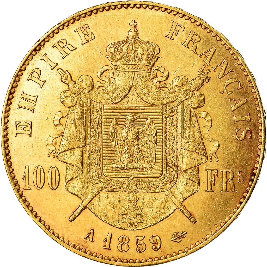 Monnaie, France, Napoleon III, Napoléon III, 100 Francs, 1859, Paris, SUP, Or
