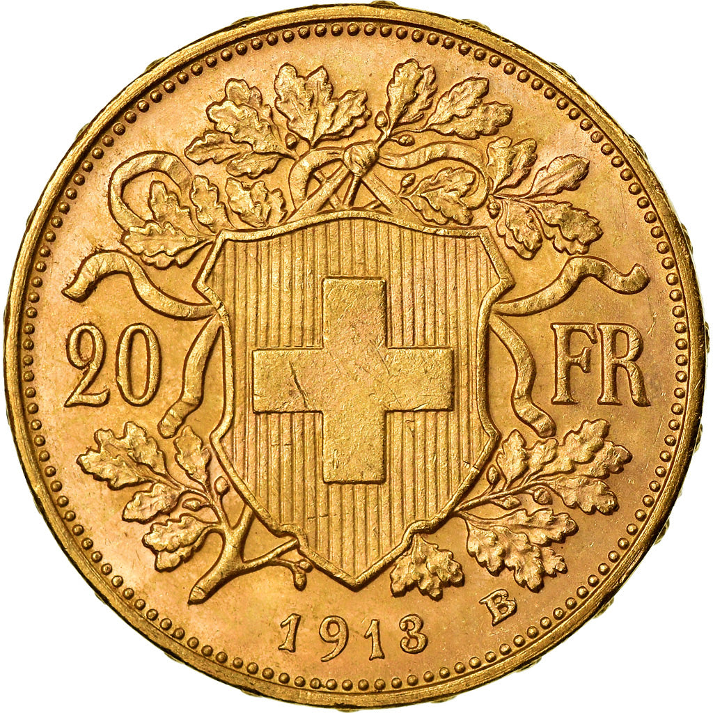 Moneda, Suiza, 20 Francs, 1913, Bern, EBC, Oro, KM:35.1