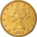 Coin, United States, Coronet Head, $10, Eagle, 1880, U.S. Mint, Philadelphia