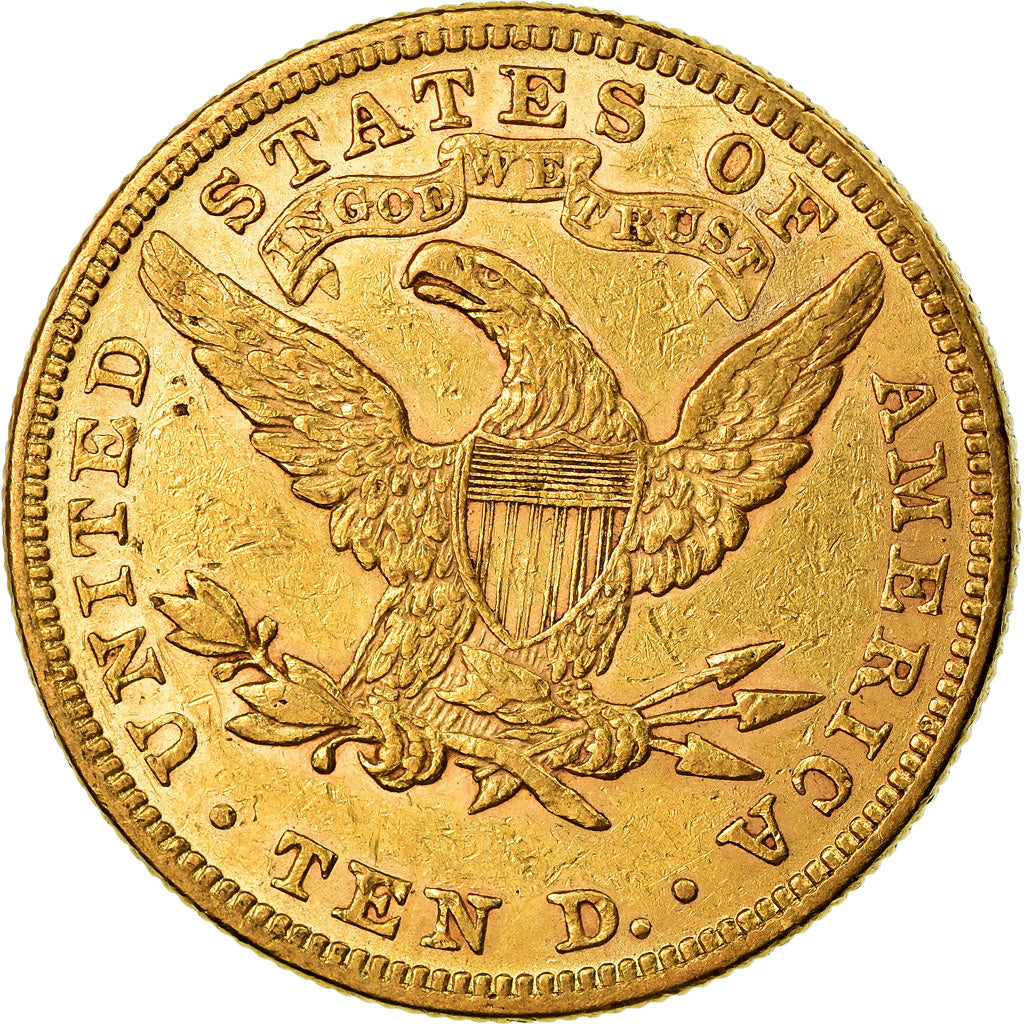 Coin, United States, Coronet Head, $10, Eagle, 1880, U.S. Mint, Philadelphia