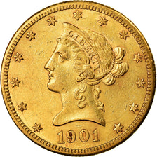 Coin, United States, Coronet Head, $10, Eagle, 1901, U.S. Mint, San Francisco
