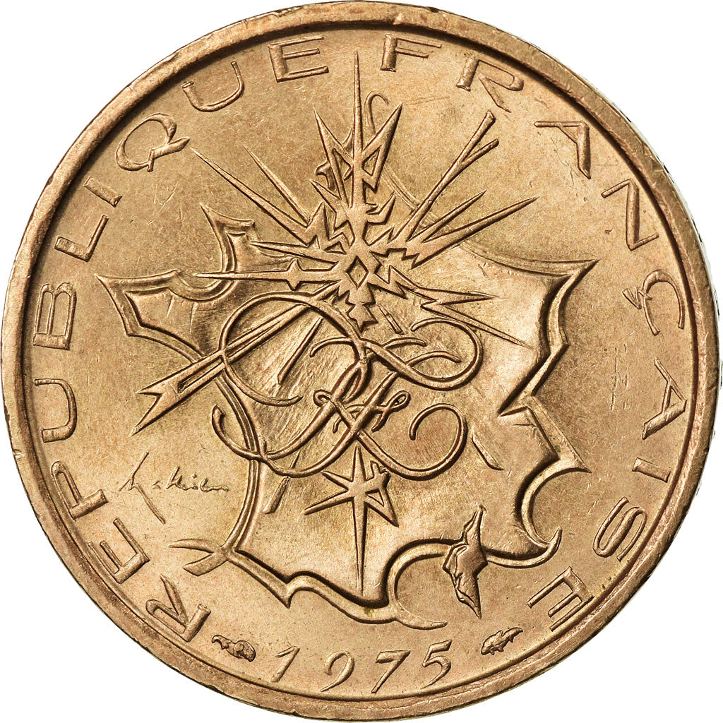 Moneta, Francia, Mathieu, 10 Francs, 1975, SPL-, Nichel-ottone, KM:940