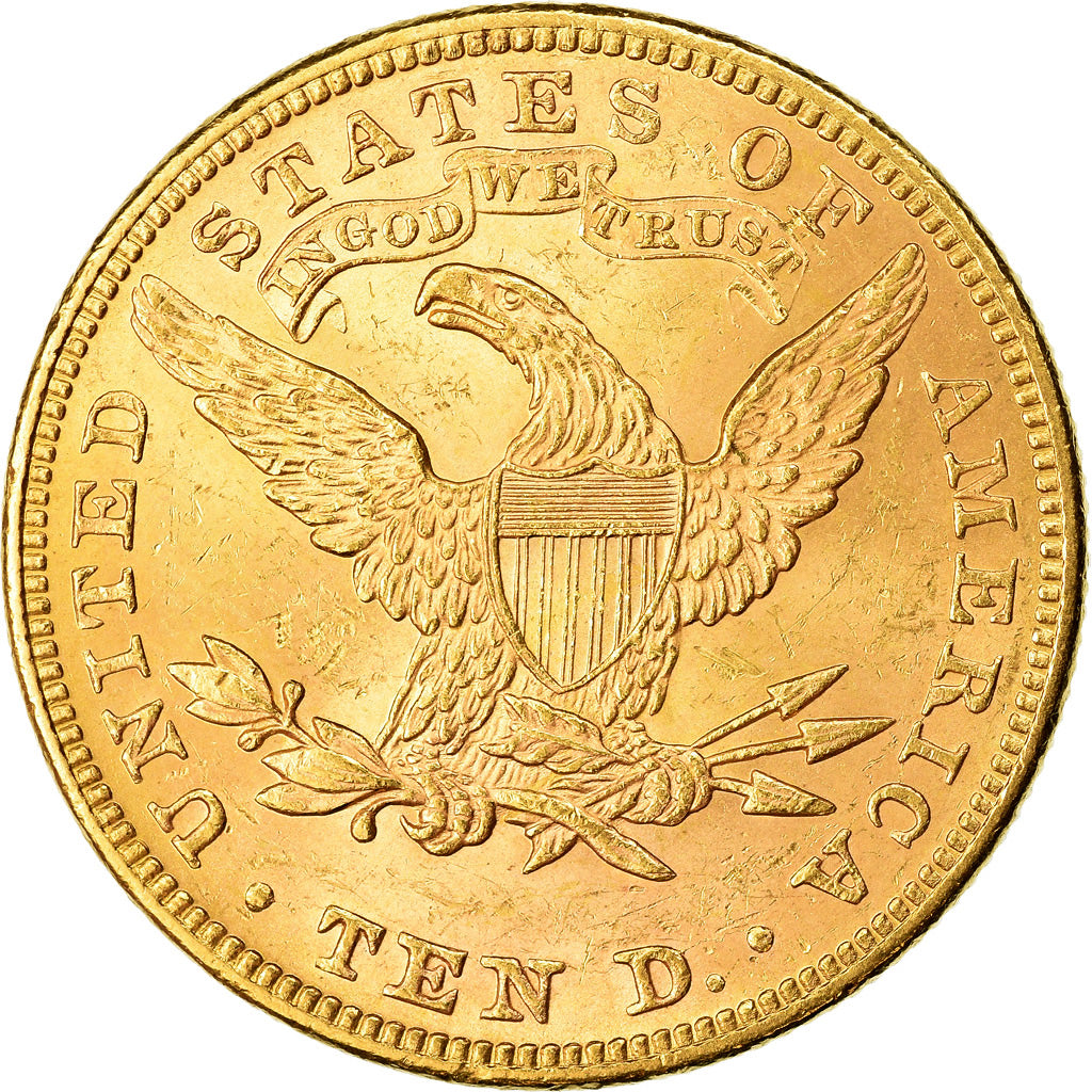 Coin, United States, Coronet Head, $10, Eagle, 1893, U.S. Mint, Philadelphia