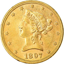 Coin, United States, Coronet Head, $10, Eagle, 1897, U.S. Mint, Philadelphia