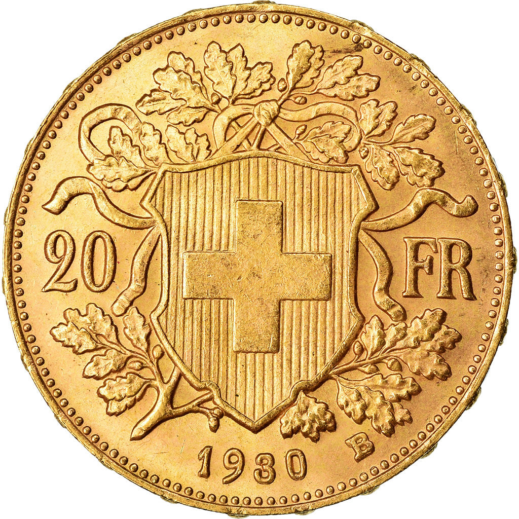 Moneda, Suiza, 20 Francs, 1930, Bern, SC, Oro, KM:35.1