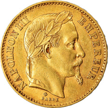 Moeda, França, Napoleon III, Napoléon III, 20 Francs, 1868, Strasbourg