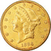 Moneda, Estados Unidos, Liberty Head, $20, Double Eagle, 1896, U.S. Mint, San