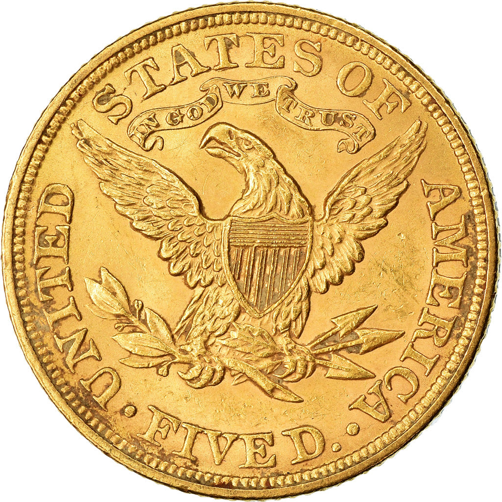Moneda, Estados Unidos, Coronet Head, $5, Half Eagle, 1893, U.S. Mint