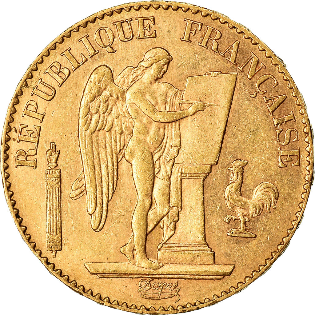Coin, France, Génie, 20 Francs, 1896, Paris, MS(60-62), Gold, KM:825