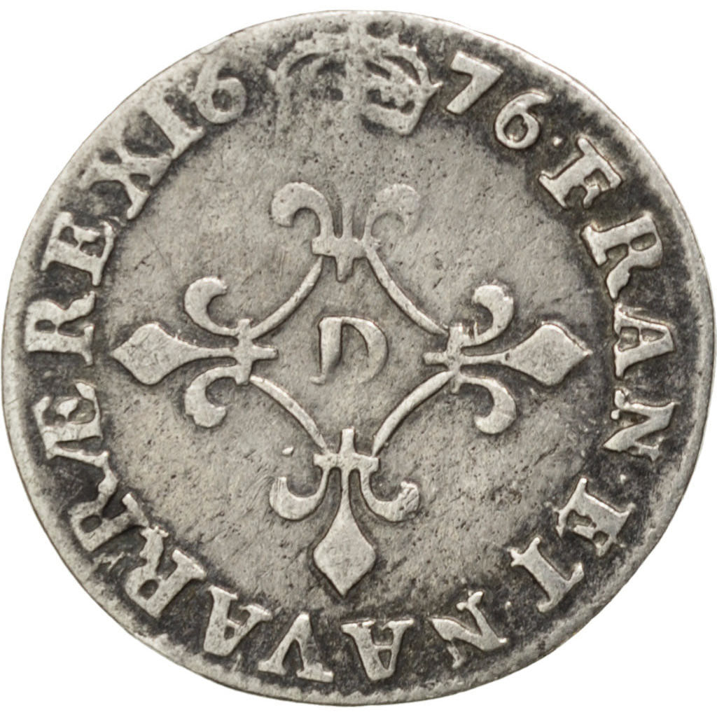 FRANCE, 4 Sols dits « des Traitants », 4 Sols, 1676, Lyon, KM #23...