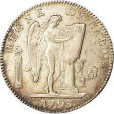 Monnaie, France, Écu de 6 livres françoise, 6 Livres, 1793, Paris, TTB+