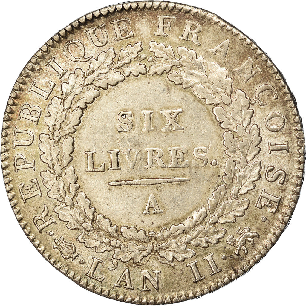 Monnaie, France, Écu de 6 livres françoise, 6 Livres, 1793, Paris, TTB+