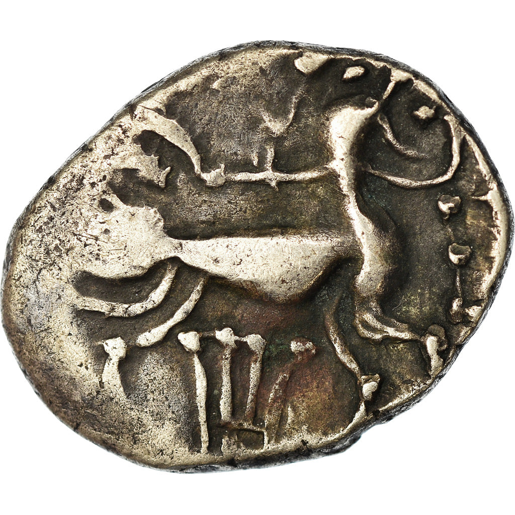 Coin, Baiocasses, Statère à la lyre, Rare, AU(50-53), Billon