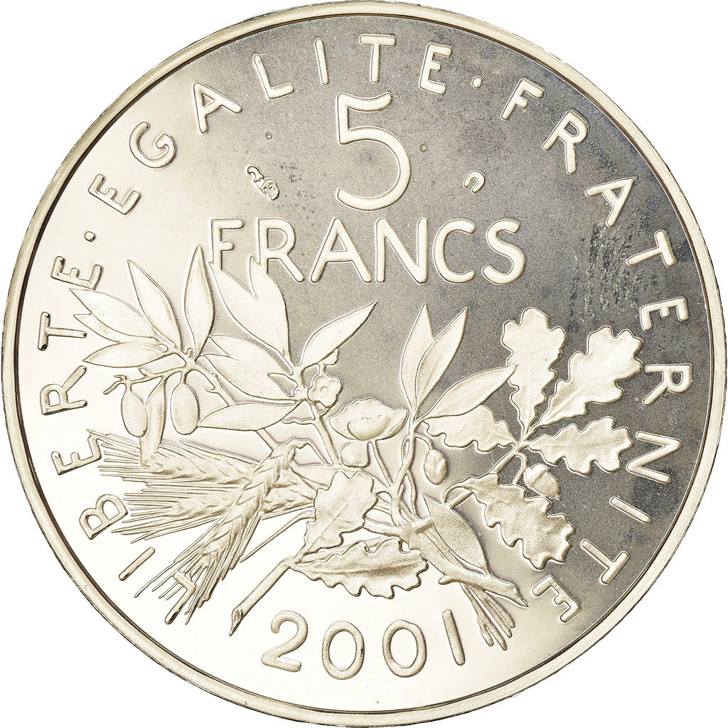 Monnaie, France, Semeuse, 5 Francs, 2001, Paris, FDC, Nickel Clad Copper-Nickel