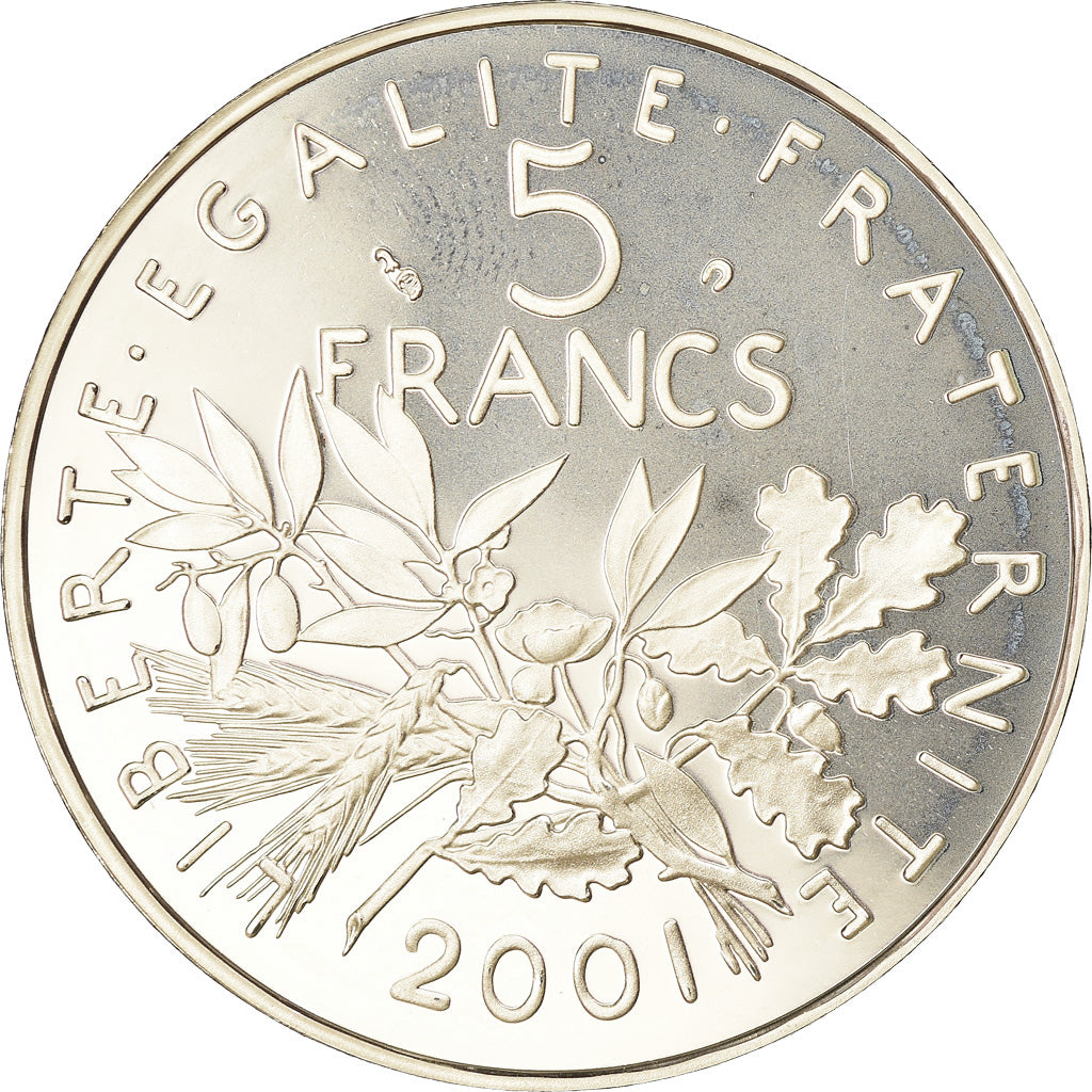 Coin, France, Semeuse, 5 Francs, 2001, Paris, MS(65-70), Nickel Clad