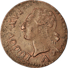 Moeda, França, Louis XVI, Liard, Liard, 1782, Lille, AU(50-53), Cobre
