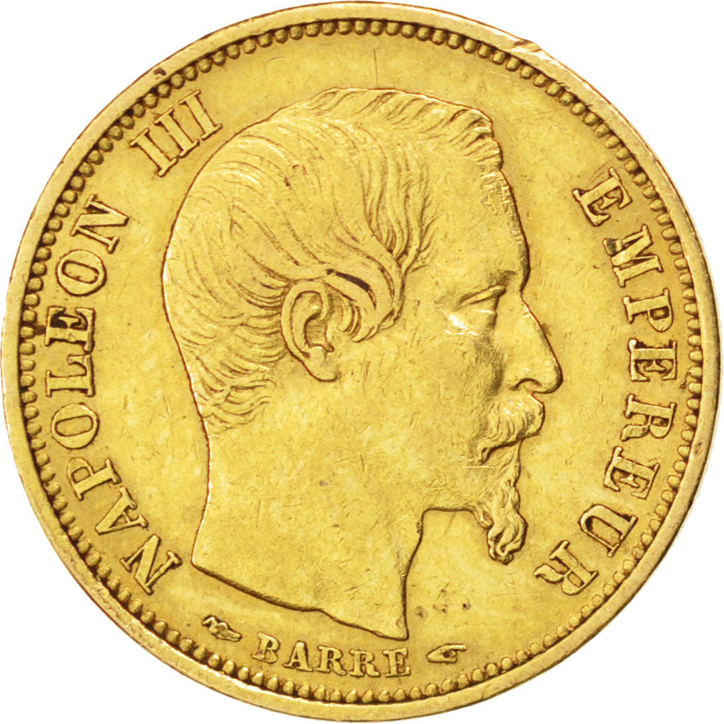 Second Empire, 10 Francs Or Napoléon III, Petit Module TL, 1854 A, KM 784.2