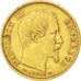 Second Empire, 10 Francs Or Napoléon III, Petit Module TL, 1854 A, KM 784.2