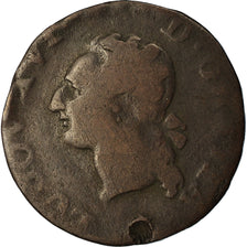 Moneta, Francia, Louis XVI, Liard, Liard, 1790, Lille, B+, Rame, KM:585.14
