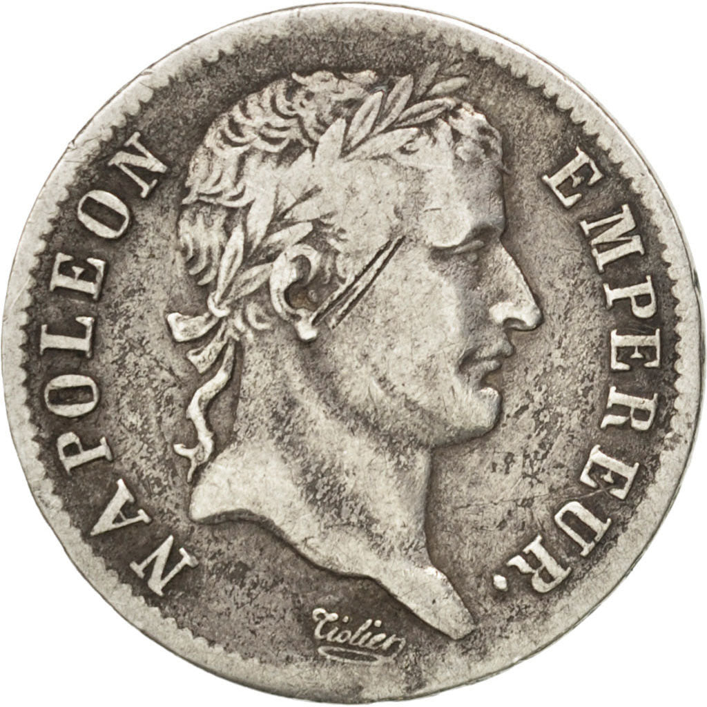 Coin, France, Napoléon I, Franc, 1808, Paris, VF(30-35), Silver, KM:682.1