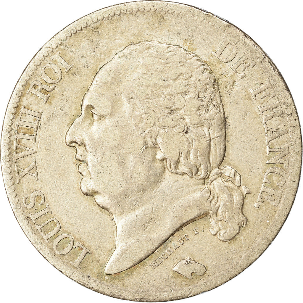Moneta, Francja, Louis XVIII, Louis XVIII, 5 Francs, 1821, Lille, VF(30-35)