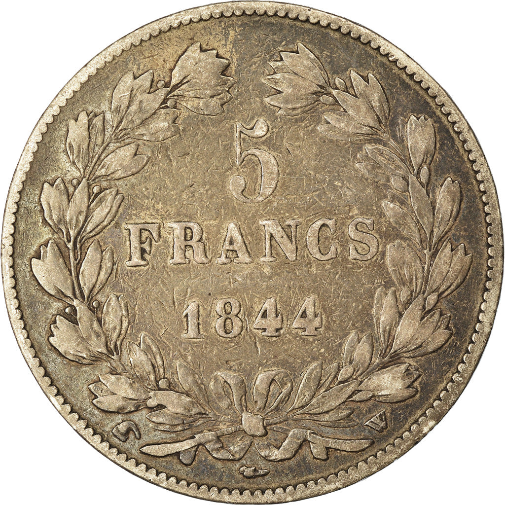 Coin, France, Louis-Philippe, 5 Francs, 1844, Lille, VF(20-25), Silver